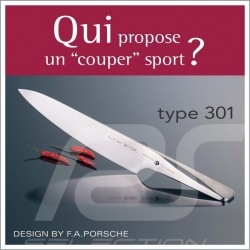Couteau Knife Messer Porsche éminceur 24 cm Type 301 Design by F.A. Porsche Chroma P01