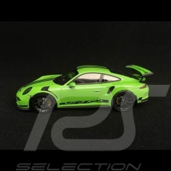 Porsche 911 GT3 RS type 991 gelbgrün / schwarze Streifen 1/43 Minichamps 410063224