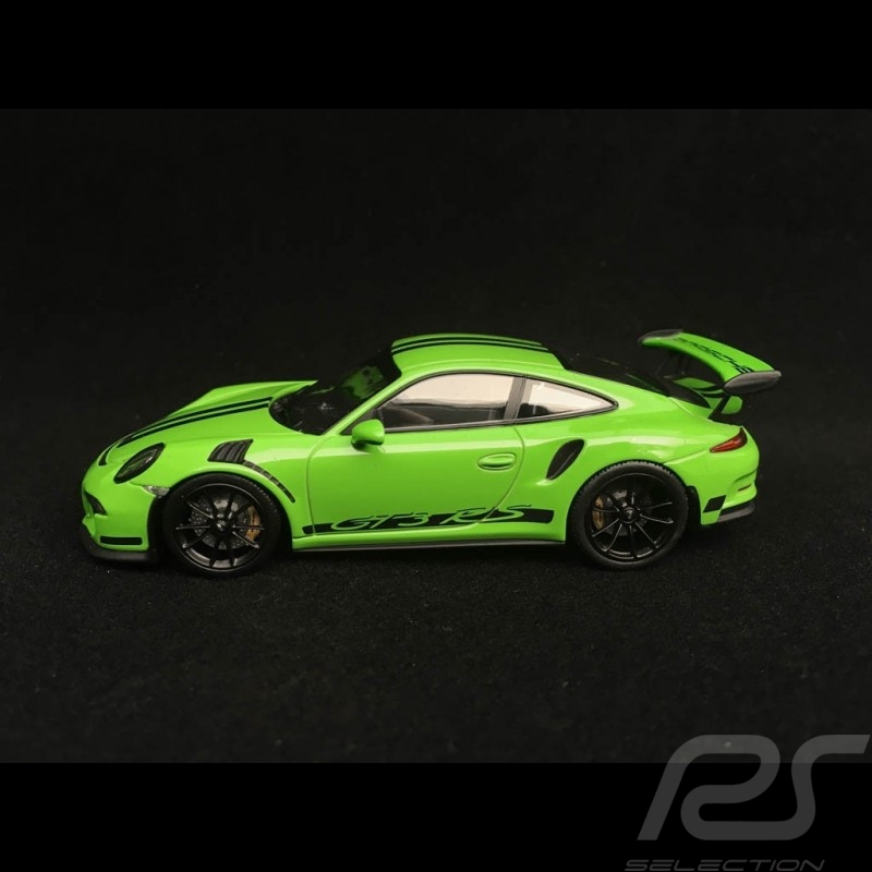Porsche 911 GT3 RS type 991 vert jaune / bandes noires 1/43 Minichamps 410063224 yellow green gelbgrun