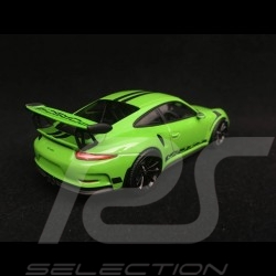 Porsche 911 GT3 RS type 991 vert jaune / bandes noires 1/43 Minichamps 410063224 yellow green gelbgrun