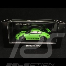 Porsche 911 GT3 RS type 991 gelbgrün / schwarze Streifen 1/43 Minichamps 410063224