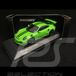 Porsche 911 GT3 RS type 991 gelbgrün / schwarze Streifen 1/43 Minichamps 410063224