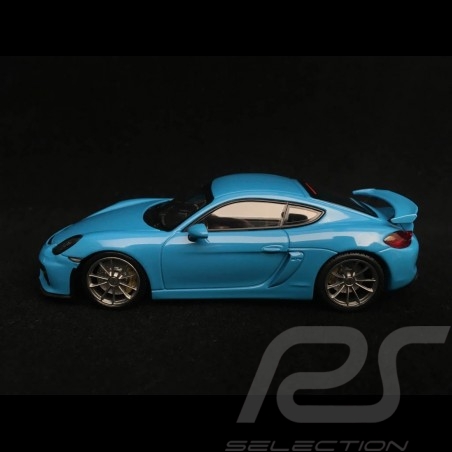 Porsche Cayman GT4 981 2015 bleu riviera blue blau 1/43 Minichamps CA04316077