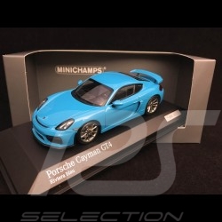 Porsche Cayman GT4 981 2015 bleu riviera blue blau 1/43 Minichamps CA04316077