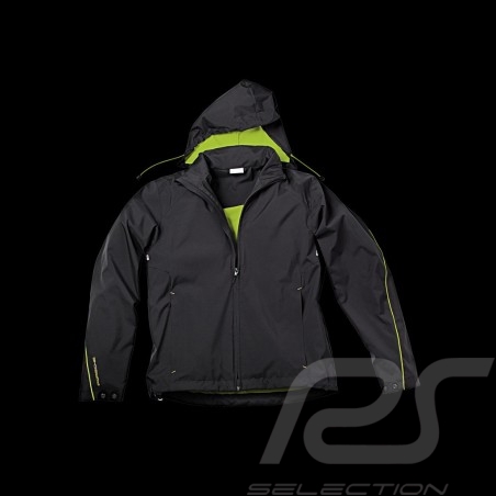 Veste jacket Jacke Porsche coupe-vent windbreaker Sport Collection noir / Vert acide Porsche Design WAP543 - homme
