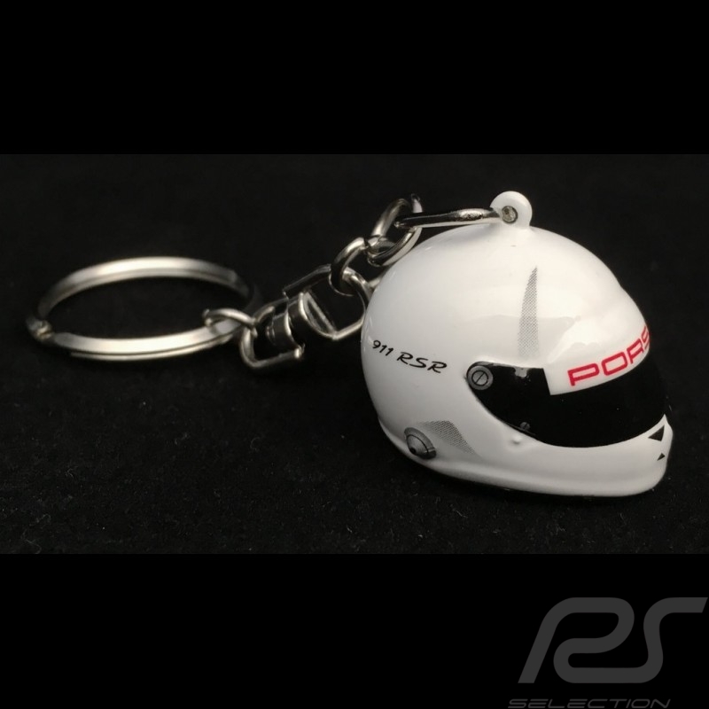 Porsche Schlüsselanhänger Helm 911 RSR / 919 Hybrid N° 1 weiß 1/12 Spark WAX01012017