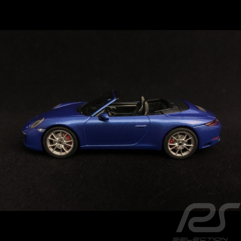 Porsche 911 Carrera S Cabriolet ph II 2017 bleu saphir blue saphirblau 1/43 Herpa 070997