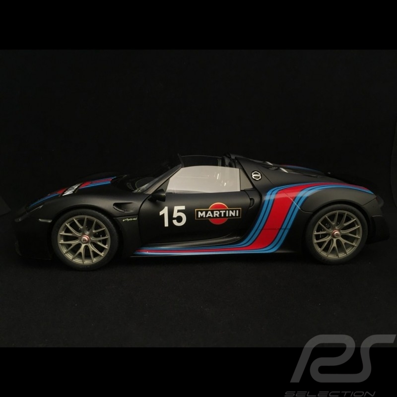 Porsche 918 Spyder Weissach 2015 Martini noire 1/18 Autoart 77929