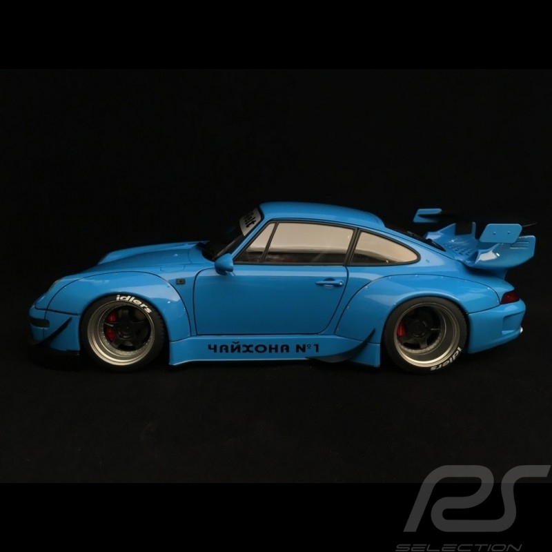 Porsche 911 type 993 RWB Чайхона N⁰1 bleu Riviera blue blau 1/18 Autoart 78152
