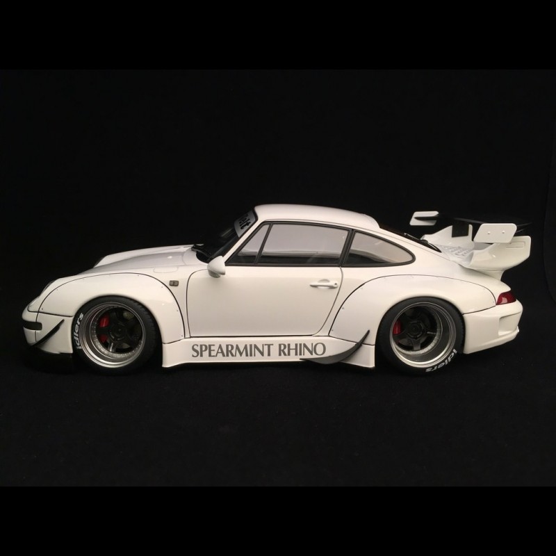 Porsche 911 type 993 RWB Spearmint Rhino white 1/18 Autoart 78150