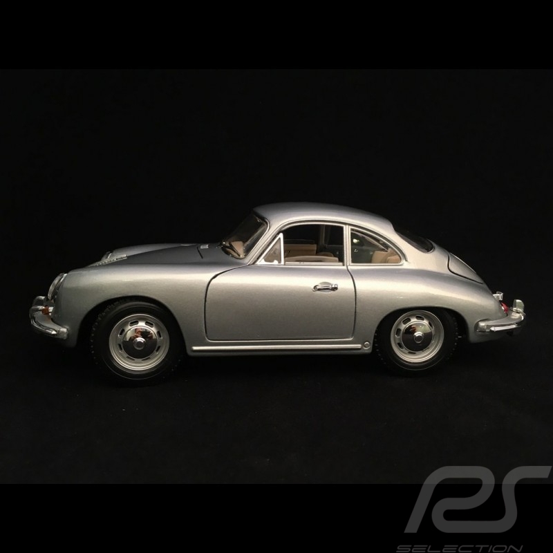 Porsche 356 B Coupé 1961 gris argent silver grey silbergrau 1/18 Burago 12026