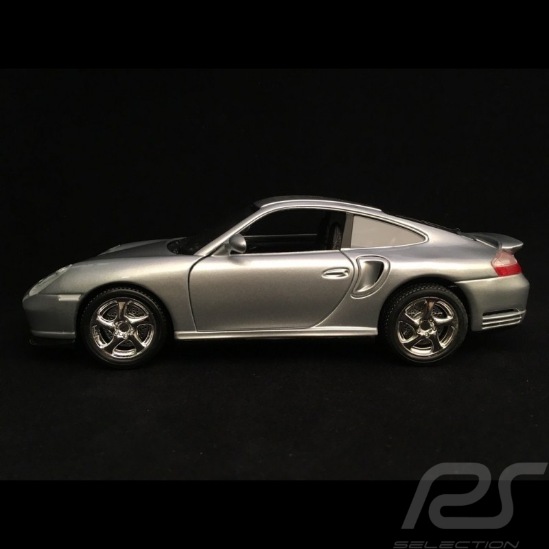 Porsche 911 Turbo type 996 2000 gris argent silver grey silbergrau 1/18 Burago 12030
