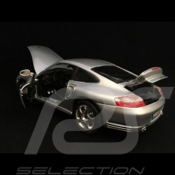 Porsche 911 Turbo type 996 2000 gris argent silver grey silbergrau 1/18 Burago 12030