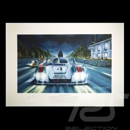 Porsche Poster 936 n° 4 Martini 24h du Mans 1977 Jacky Ickx " Ma plus grande course "