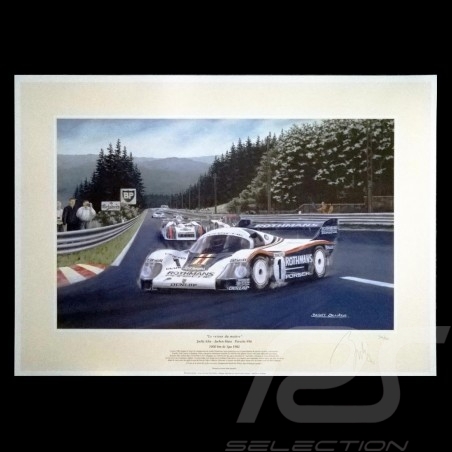 Porsche 804 Grosser Preis von Frankreich reproduction d'une affiche originale de Erich Strenger