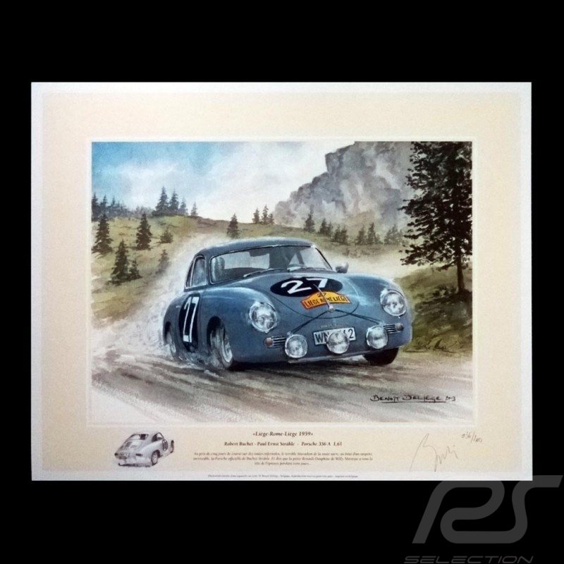 Porsche 804 Grosser Preis von Frankreich reproduction d'une affiche originale de Erich Strenger