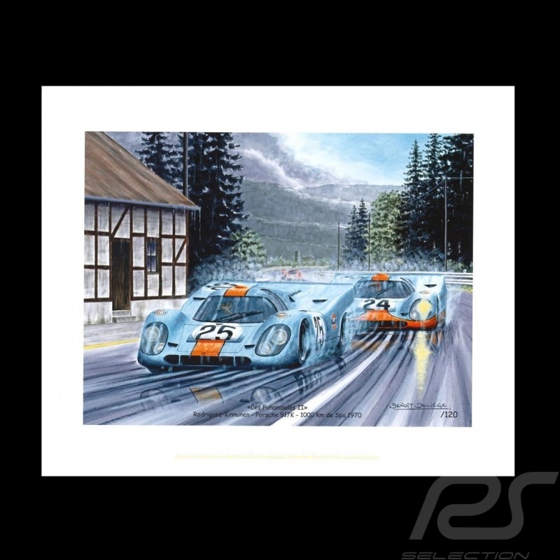Porsche 804 Grosser Preis von Frankreich reproduction d'une affiche originale de Erich Strenger