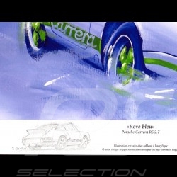 Porsche Poster Plakat 911 Carrera RS 2.7 " Rêve bleu "