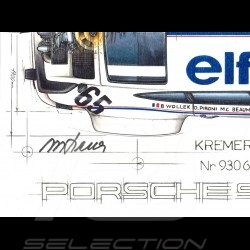 Porsche 917 K Martini Racing 1971 reproduction d'un dessin original de Sébastien Sauvadet