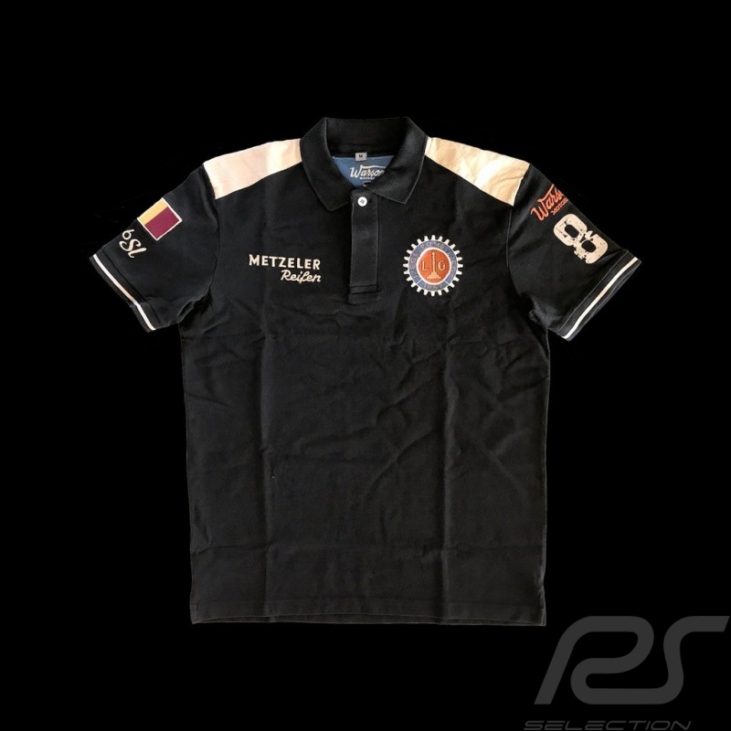 Polo Porsche 356 SL n° 81 Liège-Rome-Liège 1952 noir black schwarz - homme men Herren