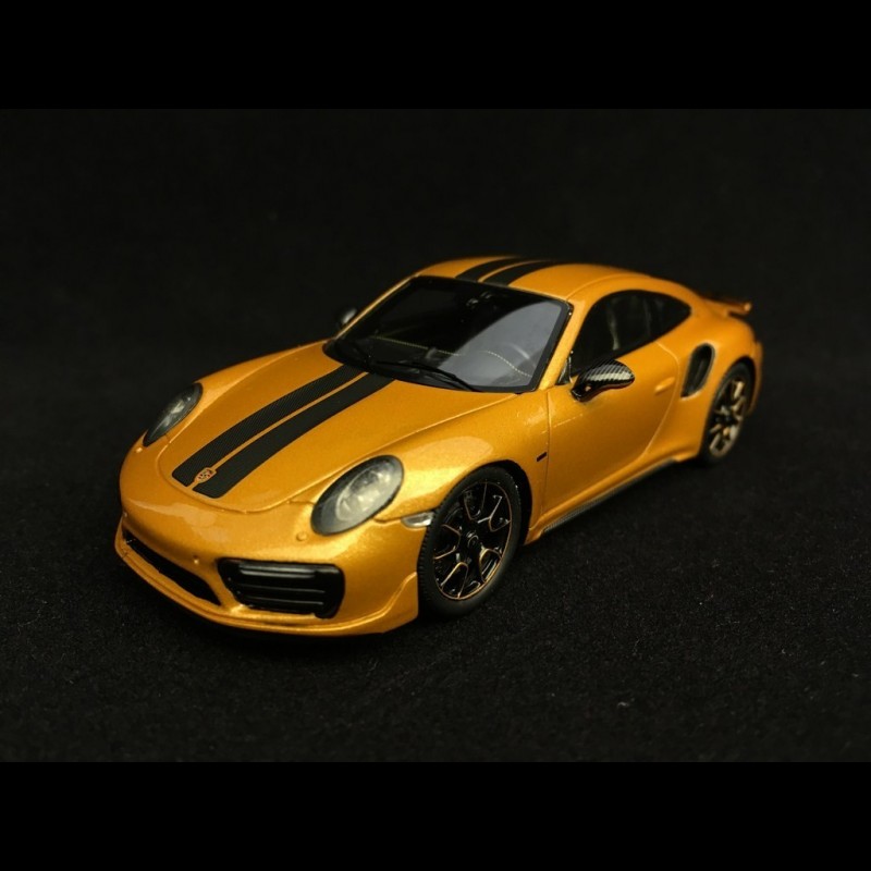 自動車 911 turbo S Exclusive Series 1/43 Porsche 911 Turbo S Exclusive Series 991 2017 yellow gold 1/43