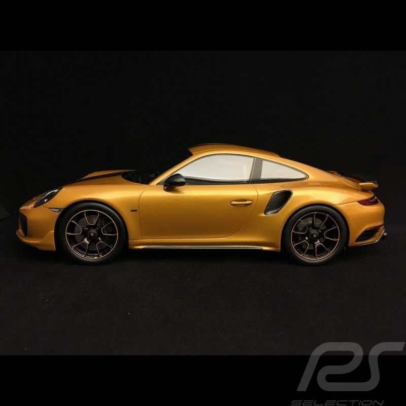Porsche 911 Turbo S Exclusive Series 991 2017 Gelbgold 1/18 Spark WAP0219040h