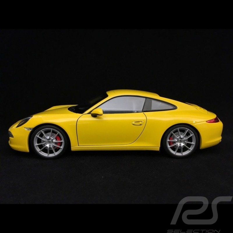 Porsche 911 Carrera S 991 2015 jaune 1/18 Welly  MAP02109415