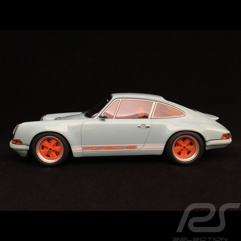 Porsche 911 type 964 Singer 2014 bleu Gulf 1/18 Autocult CULT040 blue blau