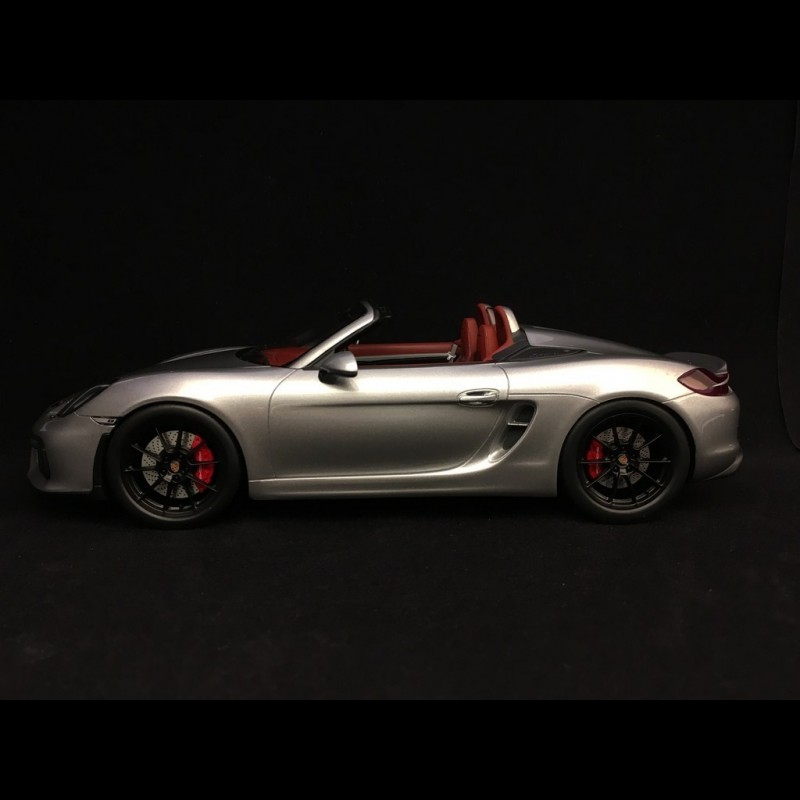 Porsche Boxster Spyder 981 silver 1/18 Spark WAX02100021