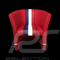 Fauteuil cabriolet Tub chair Tubstuhl Racing Inside n° 19 rouge / blanc / bleu / noir GTOLM62 chair Cabrio Stuhl