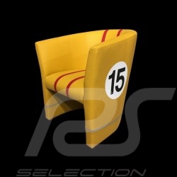 Fauteuil cabriolet Tub chair Tubstuhl Racing Inside n° 15 jaune / rouge / gris 512MLM71 chair Cabrio Stuhl