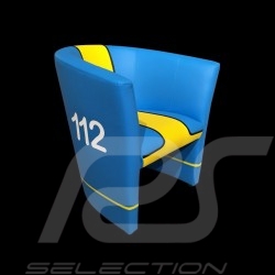 Fauteuil cabriolet Tub chair Tubstuhl Racing Inside n° 112 bleu / jaune / noir GTOTF64 