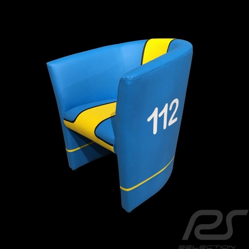 Cabrio Stuhl Racing Inside n° 112 blau / gelb / schwarz GTOTF64