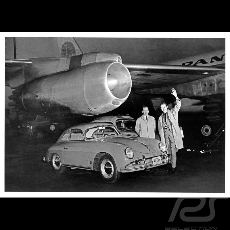 Postcard Porsche Ferry and Alexander in New York 1958 10x15 cm