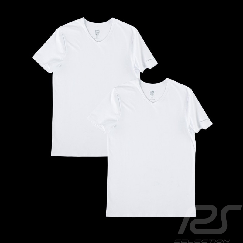 T-shirt Porsche Essential Collection basic weiß- set von 2 Porsche Design WAP820F - Herren