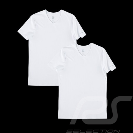 T-shirt Porsche Essential Collection basic weiß- set von 2 Porsche Design WAP820F - Herren