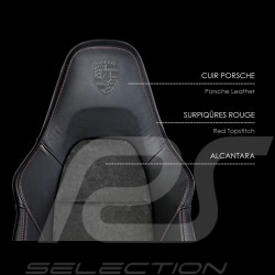 Siège de bureau office armchair BüroStuhl Porsche RS cuir et alcantara noir / rouge Masterpiece Collection Porsche Design WAP050