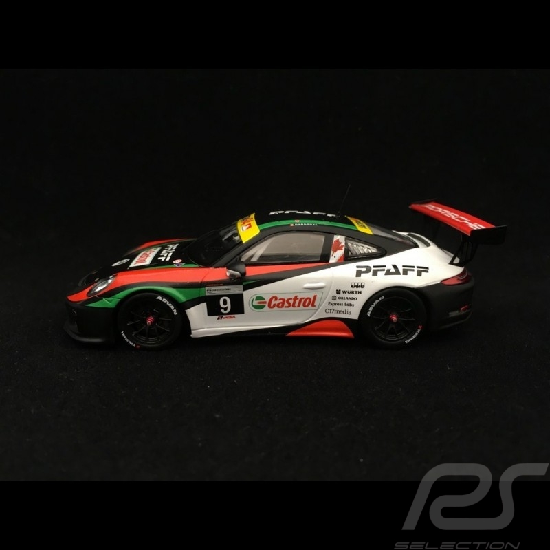Porsche 911 GT3 type 991 n° 9 GT3 Cup 2017 Scott Hargrove 1/43 Spark  WAX02020062
