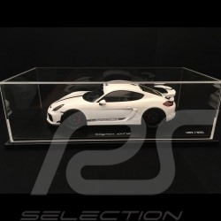 Porsche Cayman GT4 2016 white with display case 1/18  Spark WAX02100025