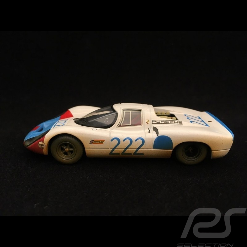 Porsche 907 n° 222 Targa Florio 1968 finish line Hans Herrmann signature 1/43 Schuco 450362300