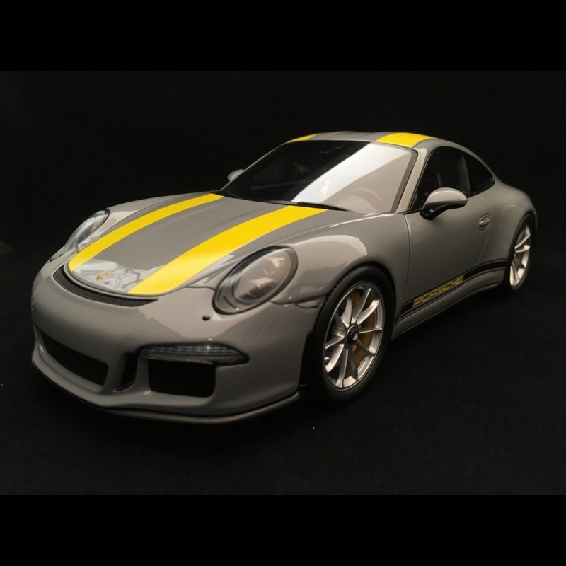Modellautos Porsche 991 R 1/18 Spark 911 R () silber/grün 2017 - Online