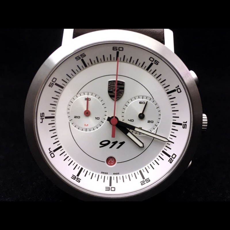 Porsche Watch Chrono 911 Targa Classic white Porsche Design