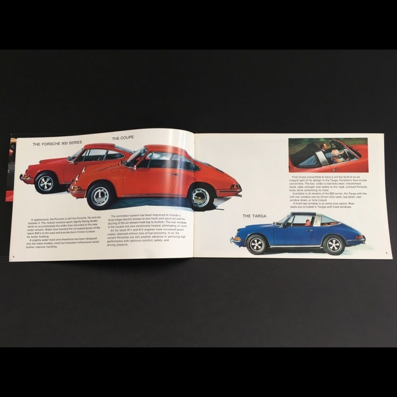 Porsche Brochure 1969 Range In English - Fact Book