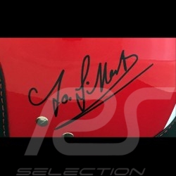 Casque Jo Siffert 1968 réplique n° 56 / 100 rouge bandes blanches drapeau suisse avec visière Helmet Helm