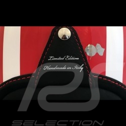 Casque Jo Siffert 1968 réplique n° 56 / 100 rouge bandes blanches drapeau suisse avec visière Helmet Helm