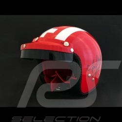 Helmet Jo Siffert 1968 replica n° 5 / 100 red white stripes swiss flag with visor