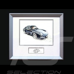 Porsche Poster 911 type 993 Coupé black with frame limited edition signed by Uli Ehret - 365