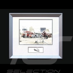 Porsche Poster 356 Abarth Goodwood 1962 n° 20 with frame limited edition signed by Uli Ehret - 426
