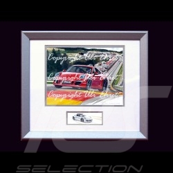Affiche Porsche 911 type 991 Spa rouge avec cadre édition limitée signée Uli Ehret - 628 - Poster Plakat