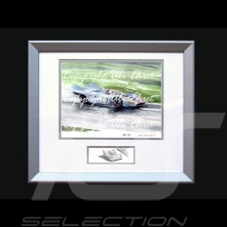 Porsche Poster 917 K Gulf n° 20 in rain with frame limited edition signed by Uli Ehret - 27